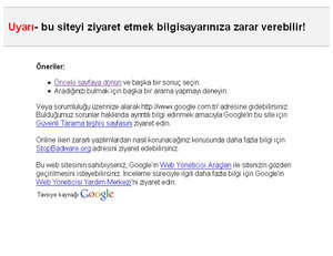 google-uyari